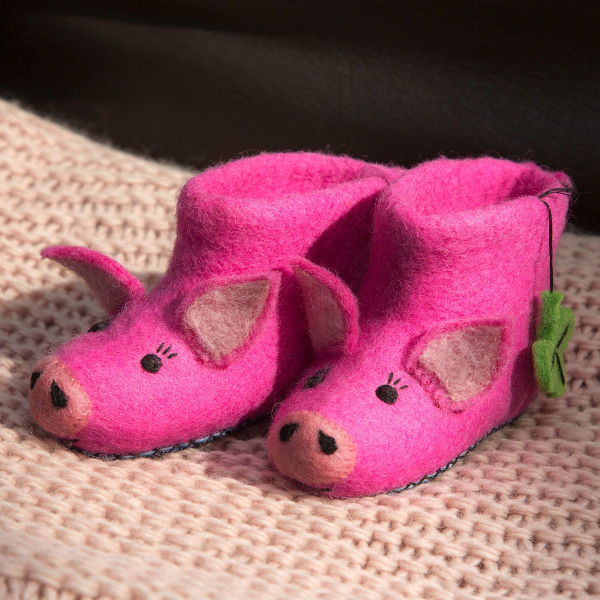 Children s Percy Pig Slippers Sew Heart Felt